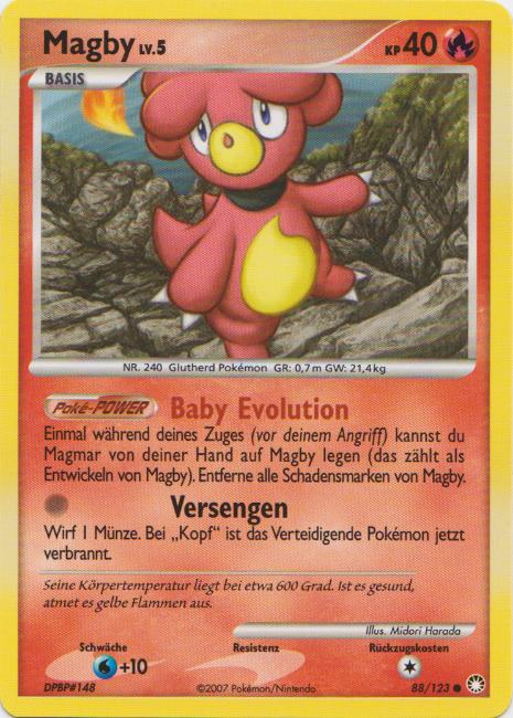 Magby 88 — Mysterious Treasures (German Pokémon TCG card)
