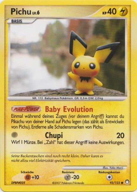 Pichu 93 — Mysterious Treasures (German Pokémon TCG card)