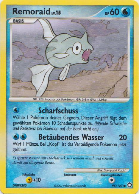 Remoraid 95 — Mysterious Treasures (German Pokémon TCG card)