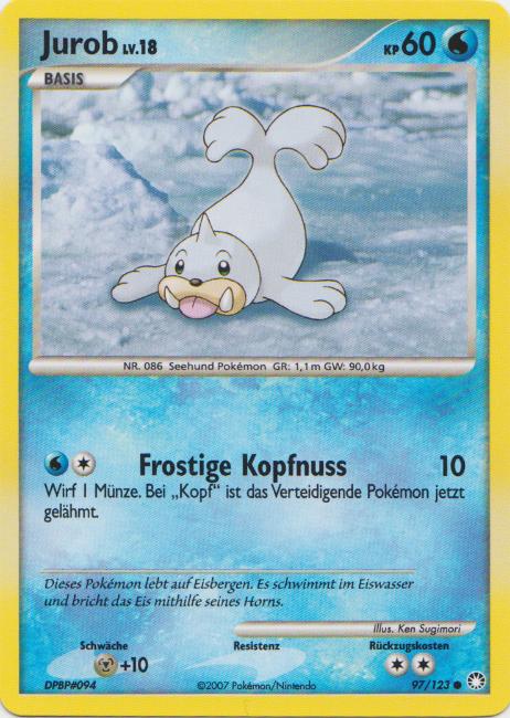 Jurob 97 — Mysterious Treasures (German Pokémon TCG card)