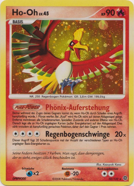 Ho-Oh 10 — Secret Wonders (German Pokémon TCG card)