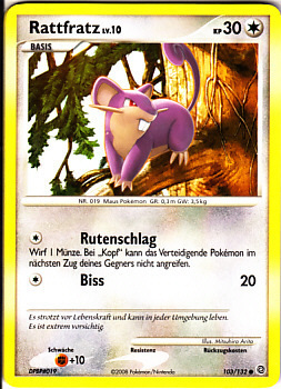 Rattfratz 103 — Secret Wonders (German Pokémon TCG card)