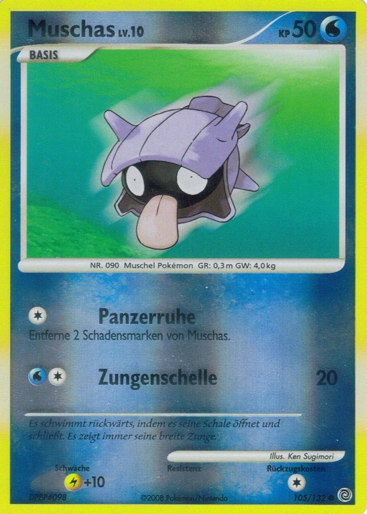 Muschas 105 — Secret Wonders (German Pokémon TCG card)