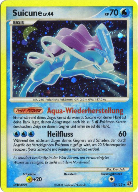 Suicune 19 — Secret Wonders (German Pokémon TCG card)