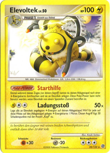 Elevoltek 25 — Secret Wonders (German Pokémon TCG card)