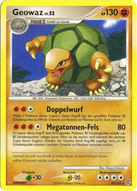 Geowaz 29 — Secret Wonders (German Pokémon TCG card)
