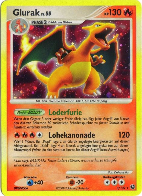 Glurak 3 — Secret Wonders (German Pokémon TCG card)