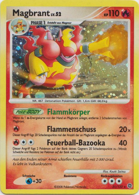 Magbrant 31 — Secret Wonders (German Pokémon TCG card)