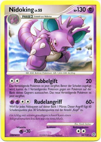 Nidoking 34 — Secret Wonders (German Pokémon TCG card)