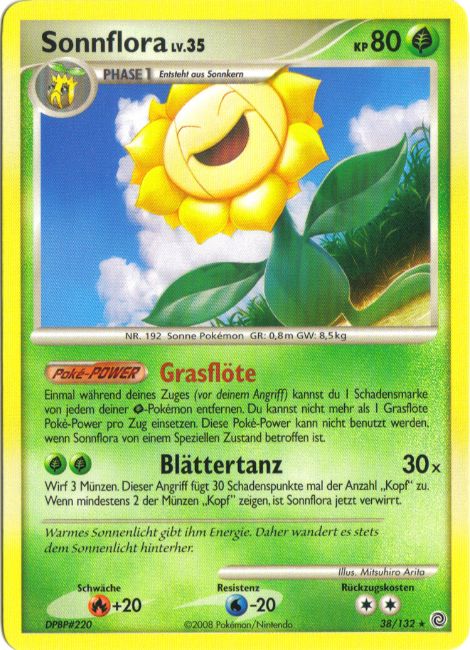 Sonnflora 38 — Secret Wonders (German Pokémon TCG card)