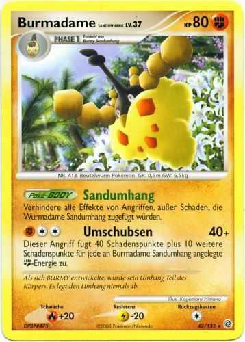 Burmadame Sandumhang 42 — Secret Wonders (German Pokémon TCG card)