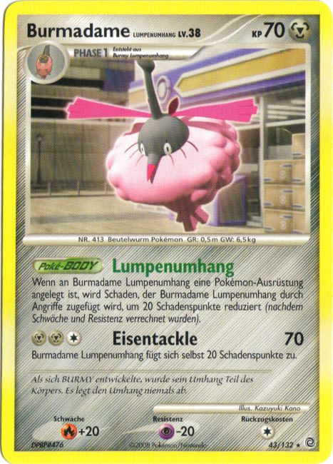 Burmadame Lumpenumhang 43 — Secret Wonders (German Pokémon TCG card)