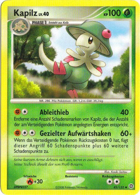 Kapilz 45 — Secret Wonders (German Pokémon TCG card)