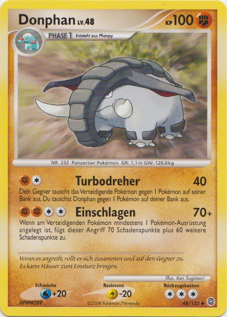 Donphan 48 — Secret Wonders (German Pokémon TCG card)