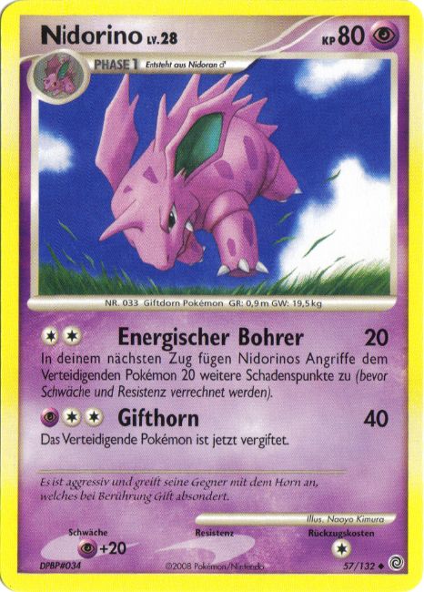 Nidorino 57 — Secret Wonders (German Pokémon TCG card)