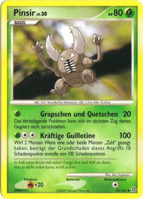 Pinsir 59 — Secret Wonders (German Pokémon TCG card)