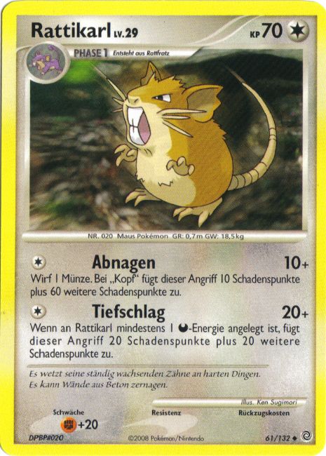 Rattikarl 61 — Secret Wonders (German Pokémon TCG card)
