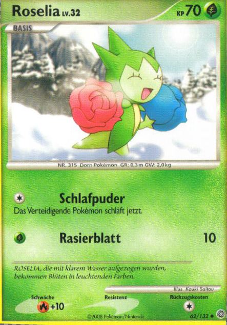 Roselia 62 — Secret Wonders (German Pokémon TCG card)