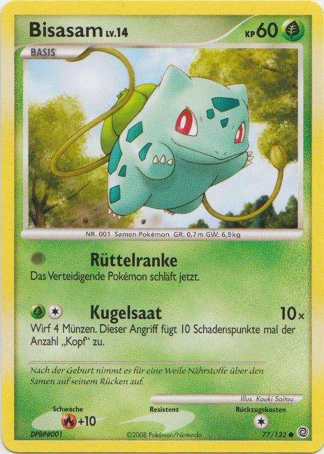 Bisasam 77 — Secret Wonders (German Pokémon TCG card)