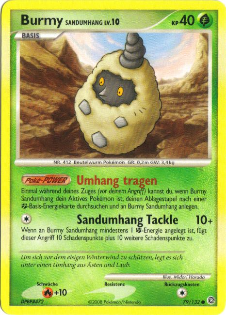 Burmy Sandumhang 79 — Secret Wonders (German Pokémon TCG card)