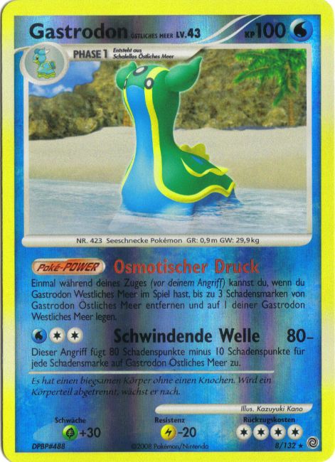 Gastrodon Östliches Meer 8 — Secret Wonders (German Pokémon TCG card)