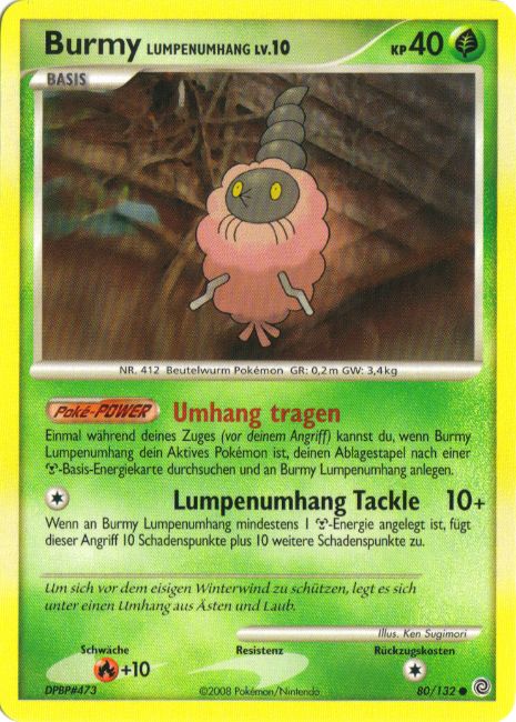Burmy Lumpenumhang 80 — Secret Wonders (German Pokémon TCG card)