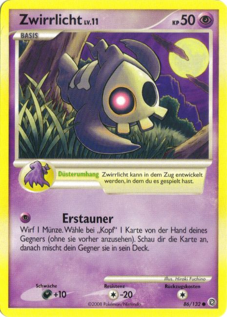 Zwirrlicht 86 — Secret Wonders (German Pokémon TCG card)