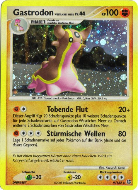 Gastrodon Westliches Meer 9 — Secret Wonders (German Pokémon TCG card)