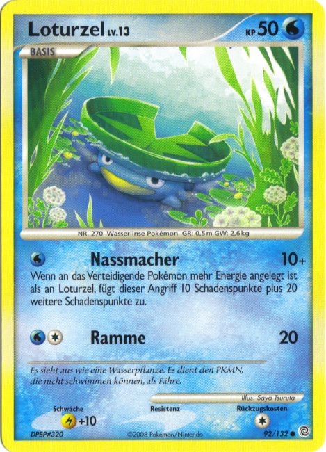 Loturzel 92 — Secret Wonders (German Pokémon TCG card)