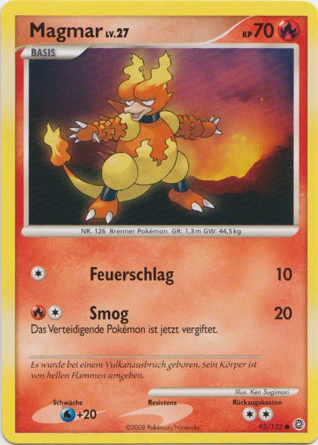 Magmar 93 — Secret Wonders (German Pokémon TCG card)