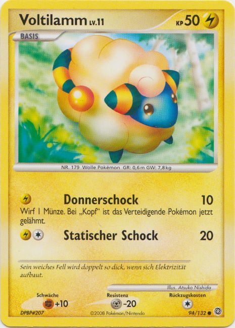 Voltilamm 94 — Secret Wonders (German Pokémon TCG card)