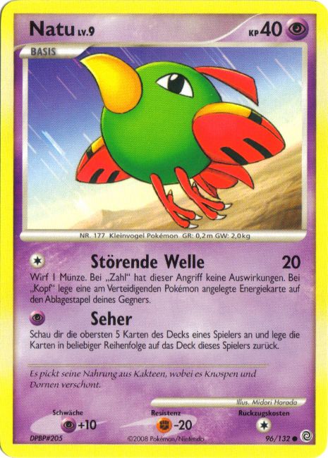 Natu 96 — Secret Wonders (German Pokémon TCG card)