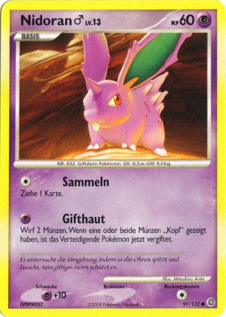 Nidoran m 97 — Secret Wonders (German Pokémon TCG card)
