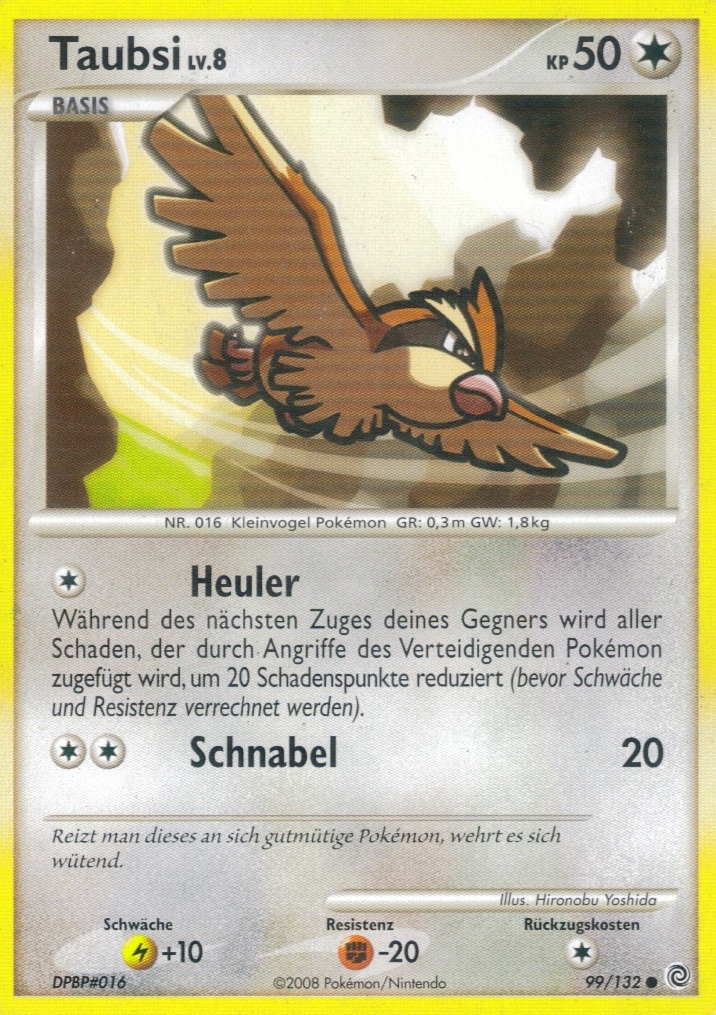 Taubsi 99 — Secret Wonders (German Pokémon TCG card)