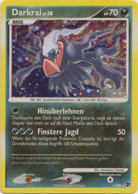 Darkrai 3 — Great Encounters (German Pokémon TCG card)