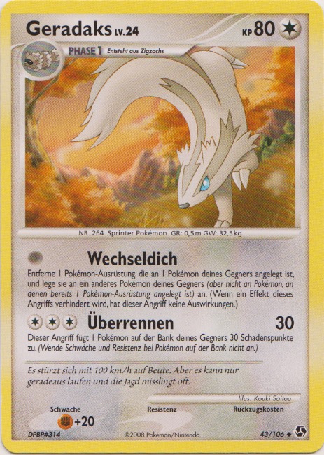 Geradaks 43 — Great Encounters (German Pokémon TCG card)