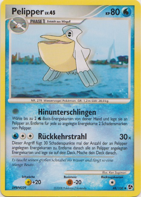 Pelipper 48 — Great Encounters (German Pokémon TCG card)