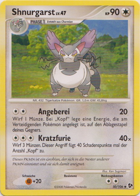 Shnurgarst 50 — Great Encounters (German Pokémon TCG card)
