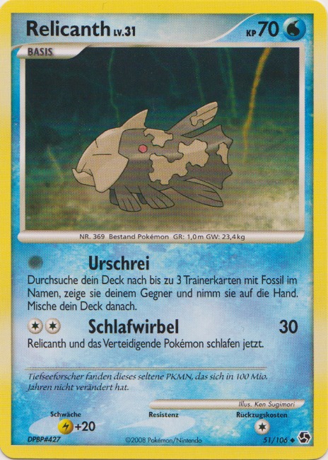 Relicanth 51 — Great Encounters (German Pokémon TCG card)
