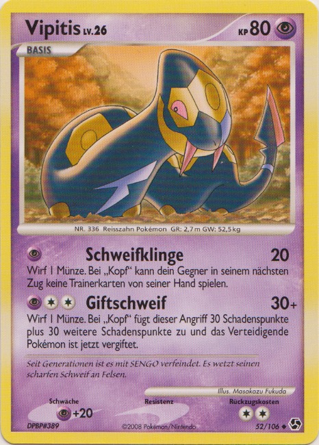 Vipitis 52 — Great Encounters (German Pokémon TCG card)