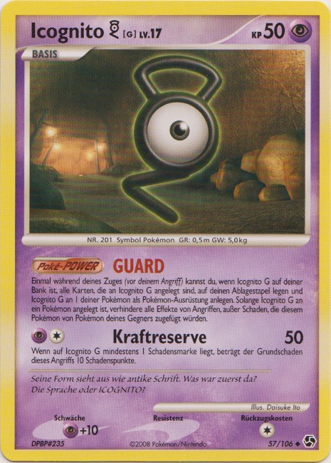 Icognito G 57 — Great Encounters (German Pokémon TCG card)