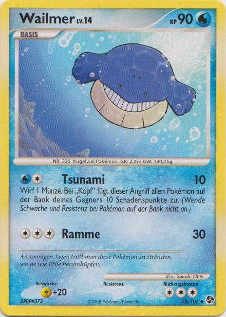 Wailmer 58 — Great Encounters (German Pokémon TCG card)