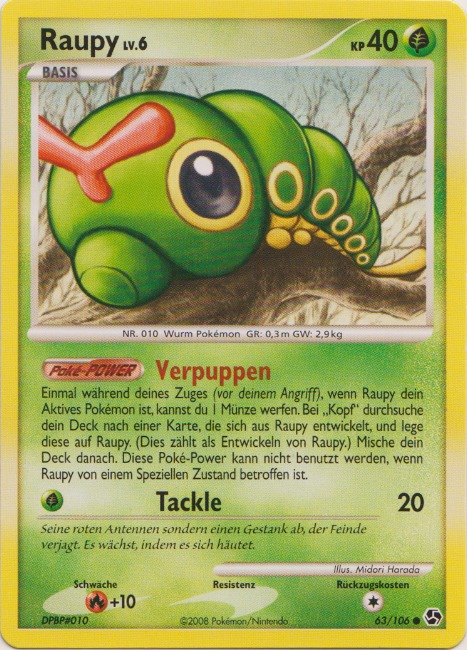 Raupy 63 — Great Encounters (German Pokémon TCG card)