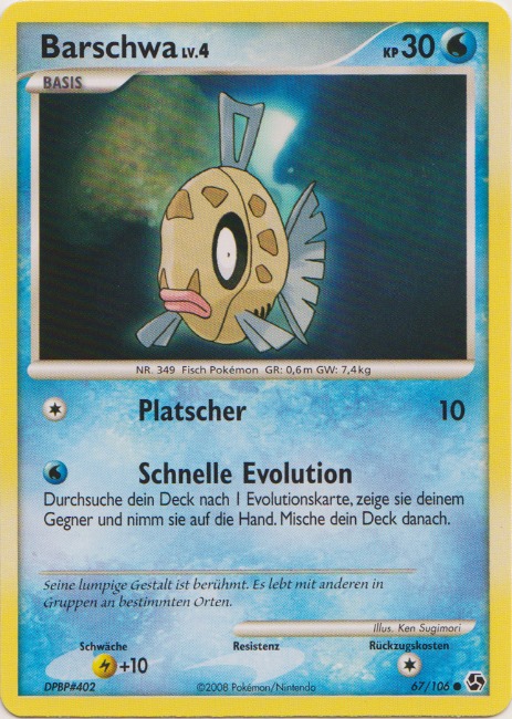 Barschwa 67 — Great Encounters (German Pokémon TCG card)