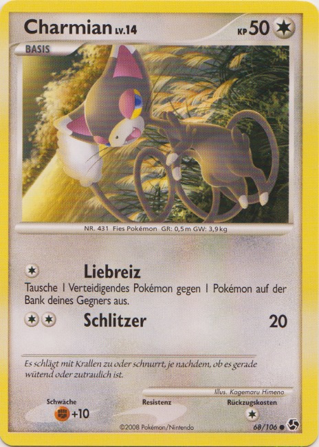 Charmian 68 — Great Encounters (German Pokémon TCG card)