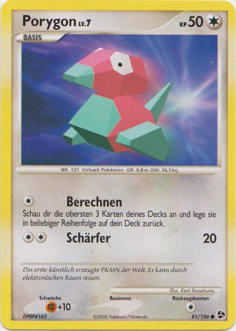 Porygon 81 — Great Encounters (German Pokémon TCG card)
