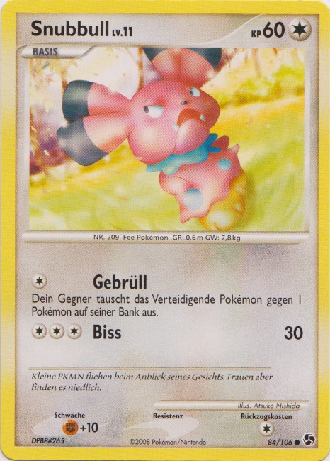 Snubbull 84 — Great Encounters (German Pokémon TCG card)