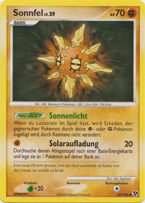 Sonnfel 85 — Great Encounters (German Pokémon TCG card)