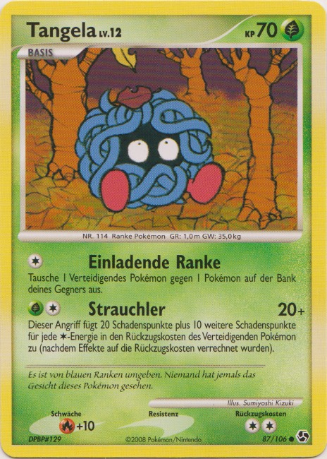 Tangela 87 — Great Encounters (German Pokémon TCG card)