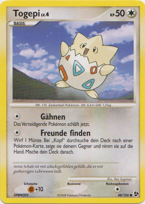 Togepi 88 — Great Encounters (German Pokémon TCG card)
